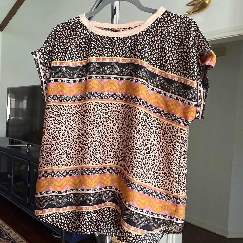 Eclectic pattern blouse
